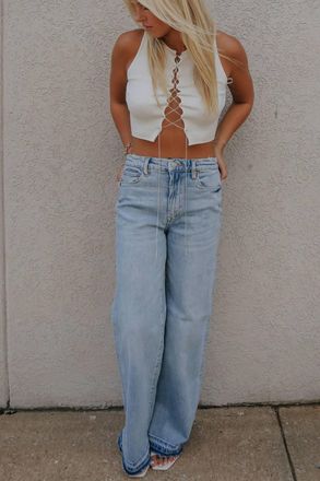 Blank NYC The Franklin Wide Leg Jeans In Warm Celebration Pant