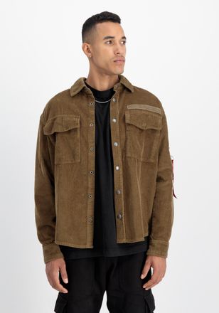 Alpha Industries Hemdjacke ALPHA INDUSTRIES Cord Overshirt, Herren, Gr. 3XL, beige (sand), Obermaterial: 100% Baumwolle, Jacken Hemdjacke