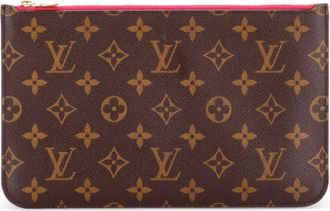 Louis Vuitton Neverfull Pochette Monogram Canvas Large pouch - Marrone