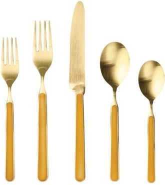 Mepra Fantasia Ice Gold Flatware Set - 5 Pieces in Mustard at Nordstrom