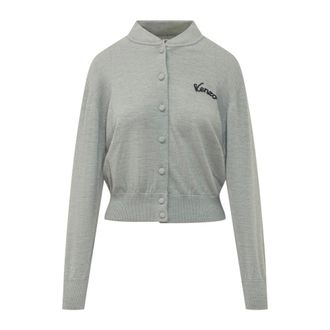 Kenzo Dames, Truien, Grijs, Maat: S Wol