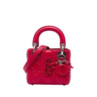 Dior Pre-owned Mini Lady Dior - - Pre-owned - Donna - Rosso - ONE SIZE