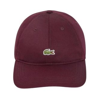 Lacoste Cotton Twill Cap - Heren - Petten - Rood - ONE Size - Katoen - Accessoires