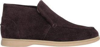Estro & Luminara Velours Loafers met Hoge Schacht - Dames - Enkellaarsjes - Bruin - 39 EU - Leer - Schoenen