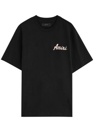 Amiri City Logo-print Cotton T-shirt - Black - M
