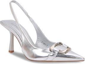 Berness Cindy Slingback Pump in Silver at Nordstrom Rack, Size 7.5