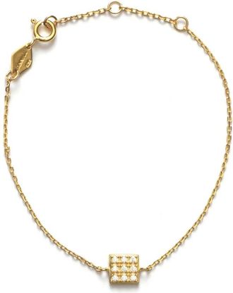 Anni Lu Minimalistische Gouden Kristal Armband - Dames - Kettingen - Geel - ONE Size - Leer - Accessoires