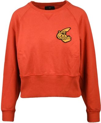 Vivienne Westwood Felpa Girocollo Sweatshirt - Dames - Sweatshirts - Rood - S - Katoen - Hoodies & sweatvesten