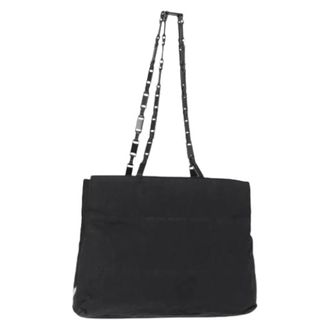 Prada Pre-owned Tote Bags, female, Black, Size: ONE SIZE Pre-owned Nylon Tote Bag
