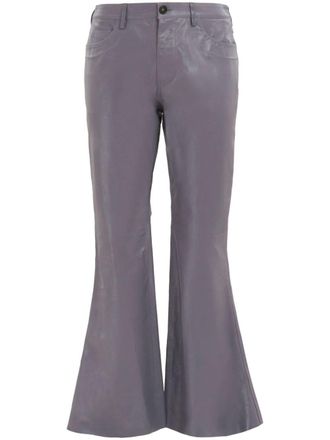 Marni Pantaloni svasati in pelle - Grigio