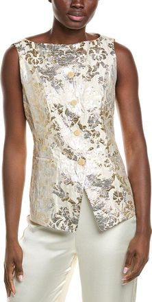 Lafayette 148 New York Silk-Blend Cutaway Vest