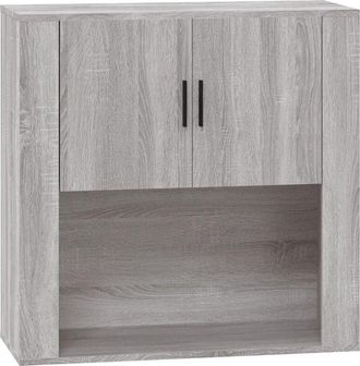 vidaXL Vidaxl - Armario de pared madera contrachapada gris Sonoma 80x33x80 cm