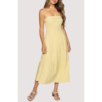 Lost + Wander Sunlit Whimsy Cotton Midi Dress in Yellow at Nordstrom, Size X-Small