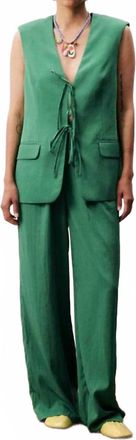 FRNCH Womens Caraiva Trouser Pants In Green
