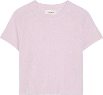 Lisa Yang Siona Brushed Cashmere and Silk-blend top - Pink - 2 (UK 12-14 / M-L)