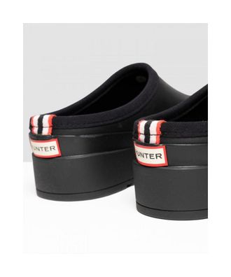 Hunter Womens Original Play Clog Shoes - Black Rubber - Size UK 4