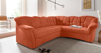 Domo Collection Ecksofa »Papenburg B/T/H: 242/190/84 cm L-Form« wahlweise mit Bettfunktion, Langer Schenkel links oder rechts