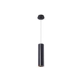 Netlighting Pipe 1 Light Slim Ceiling Pendant Black Gold 6.8cm GU10