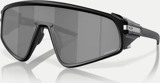 Oakley Latch - Occhiali da sole a mascherina nero opaco con lenti grigie specchiate e pannello