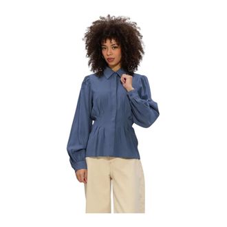 Moss Copenhagen Mschelsa Asana Shirt - Dames - Blouses & Shirts - Blauw - Maat: L