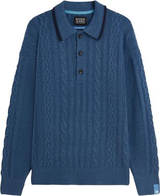 Scotch & Soda Pull - Heren - Polos - Blauw - S - Tops