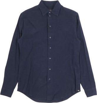 Emporio Armani Casual Shirts - Heren - Casual Overhemden - Blauw - L - Overhemden