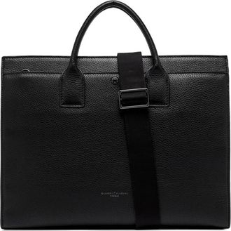 Gianni Chiarini Zwarte Leren Florence Handtas - Heren - Handtassen - Zwart - ONE Size - Tassen