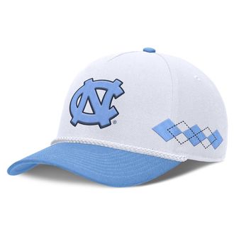 Nike Mens North Carolina Rise Argyle Jordan Brand College Adjustable Hat in White | JC9600LANCN-QWZ