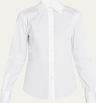 Lafayette 148 New York Button-Down Spread-Collar Shirt