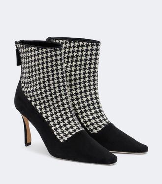 Manolo Blahnik Botines Gosta de pata de gallo con ante
