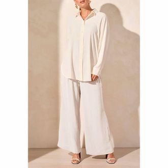 Tribal Flowy Pant In Coco Milk