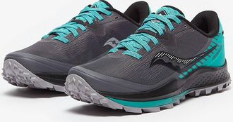 Saucony Womens Peregrine 11 Shoes In Shadow/jade