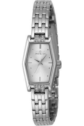 Invicta Angel 48130 Dames Horloge - Quartz Uurwerk - Roestvrij Staal met zilveren Wijzerplaat - 20mm