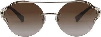 Versace VE2184125213 Geometric Rimless Sunglasses - Gold