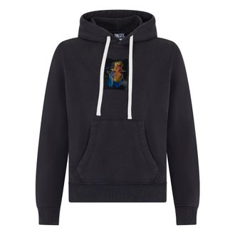 Diesel Hoodies, male, Black, Size: XL Hoodie with Pocket