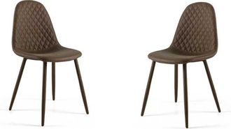 Capodarte Sedia sala da pranzo ecopelle Marrone - soft 2 sedie