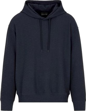 Emporio Armani Blauwe Sweatshirt Af 137 Stijl - Heren - Hoodies - Blauw - S - Hoodies & sweatvesten