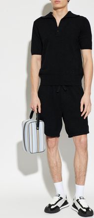 Dolce & Gabbana Shorts With Embroidered Logo On The Pocket, Mens, Black