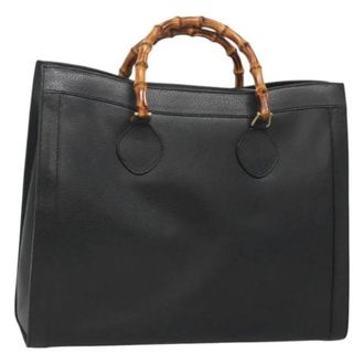 Gucci Pre-owned Leather gucci-bags - Dames - Vintage Shopper - Zwart - ONE Size - Leer - Vintage