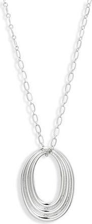 Nordstrom Concentric Circle Pendant Necklace in Silver at Nordstrom