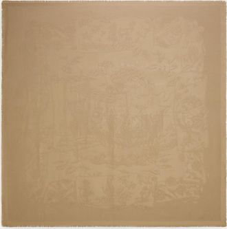 Ferragamo Women Silk jacquard shawl Beige