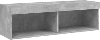 vidaXL Vidaxl - Mueble Para Tv Con Luces Led Gris Hormig&oacute;n 100x30x30 Cm