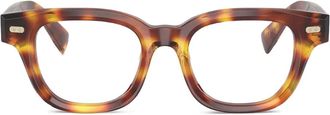 Brunello Cucinelli tortoiseshell square frames glasses - Brown