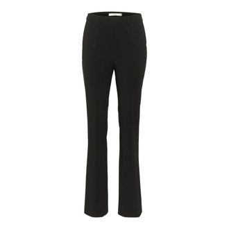 Gestuz High-waisted flared broek - Dames - Wijde Broeken - Zwart - XS - Polyester - Broeken