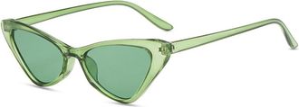 Generic Fashion Triangle Womens Street Photography Vacation Sunglasses Mens Commuter Sports Sun Glasses(Green)