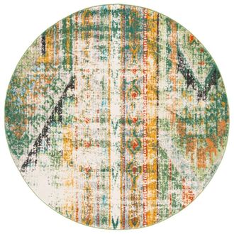 Safavieh Alfombra verde/naranja 152 x 152 cm