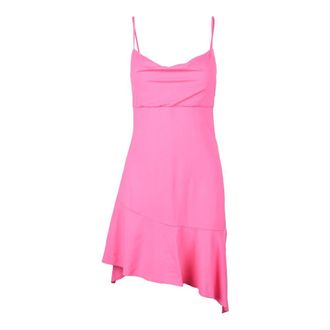 Semicouture Elegante jurk van stretchstof - Dames - Korte kleedjes - Roze - M - Kleedjes