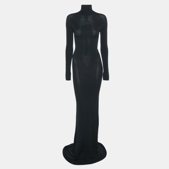 Off-white Blue Stretch Crepe Bodycon Dress