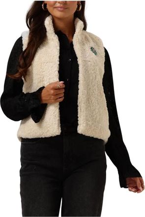 Pom Amsterdam Teddy Love Blazer Gilet - Dames - Bodywarmers - Beige - 2XL - Jassen