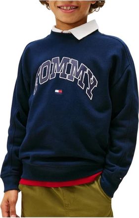 Tommy Hilfiger Kids Sweatshirts, male, Blue, 14 Y, Navy Varsity Sweatshirt with Raised Details